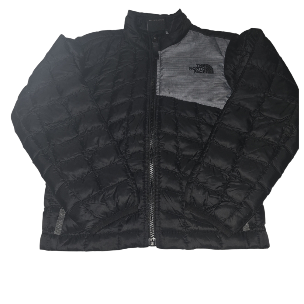 The North Face Black and Gray Quilted Jacket